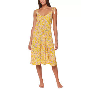 Sanctuary Divas Details Tie Strap Cover-Up Swim Dress Women's Large L Mango